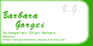 barbara gorgei business card
